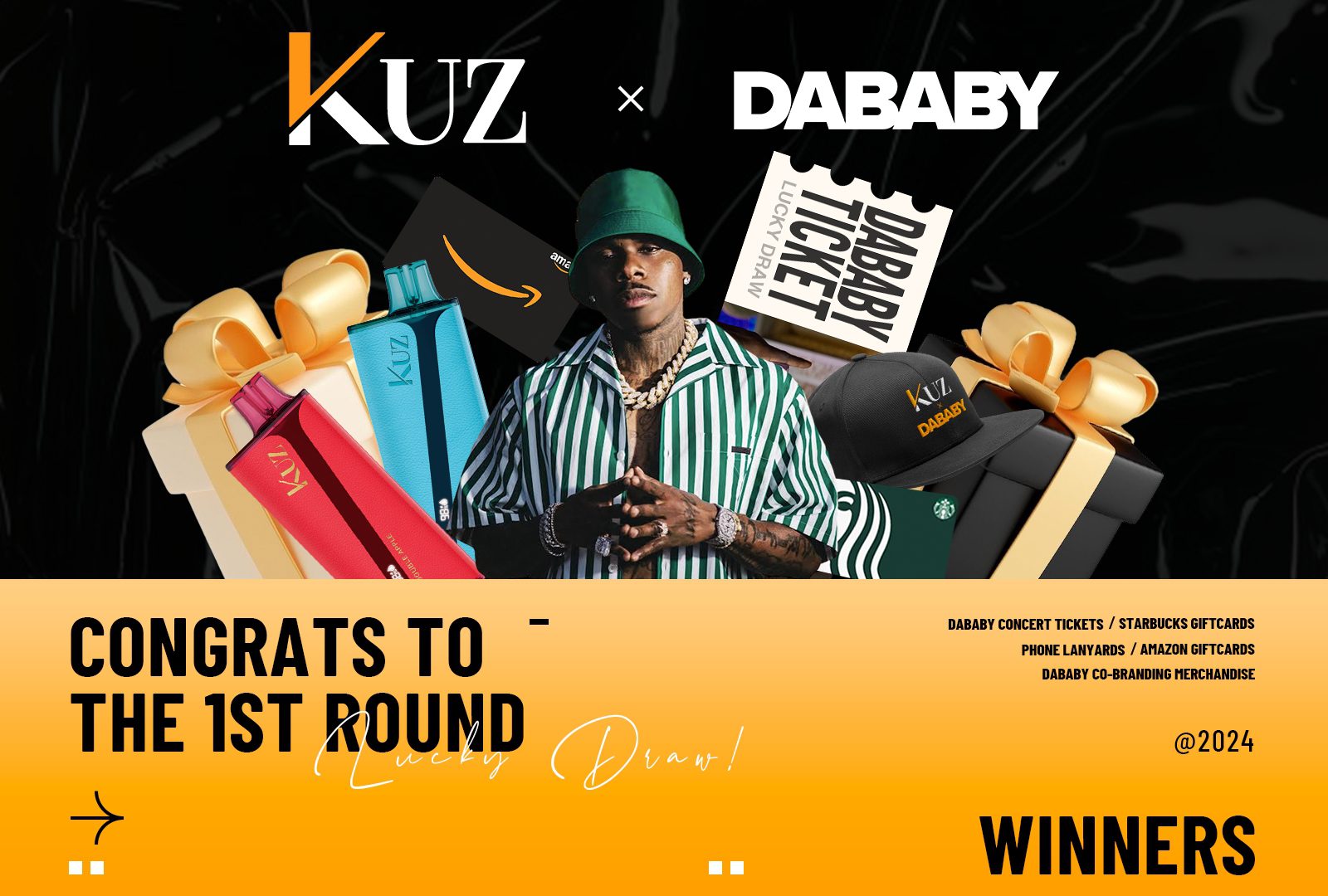 Winners of KUZ x DaBaby Lucky Draw Unveiled! - Kuz Vape