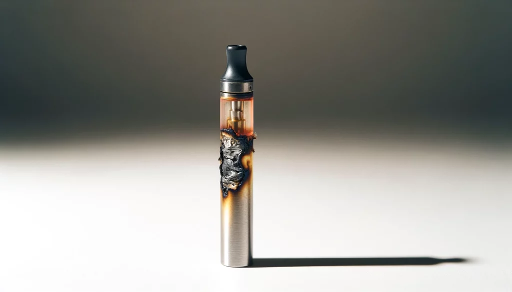 how to tell if a disposable vape is burnt